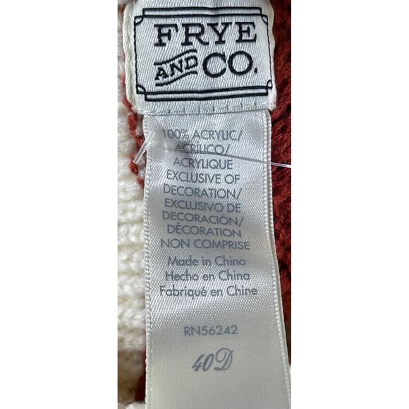 Frye & Co. Womens Patchwork Striped Knit Beanie Hat Acrylic Multi-Color - Picture 5 of 5